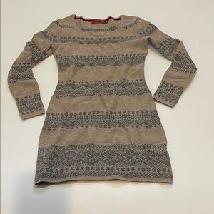 Krimson Klover 100% Wool Long-Sleeve Sweater Dress Lagenlook